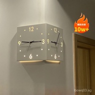 No-Drill Corner Clock Simple Style Clock Living Room Modern Corner Clock Creative Metal Wall Clock
