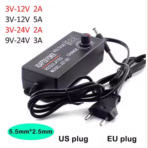 AC 100-220V to DC 3V-12V 3V-24V 9V-24V 2A 3A 5A power adapter Adjustable Supply LED Driver display a