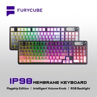 FURYCUBE IP98 Membrane Keyboard Waterproof Gradient Keycaps Mechanical Gaming Keyboard Feel