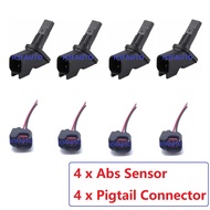 Abs Sensor or Sensor+Connector for Mondeo MK3 Jaguar X Type OEM# 1S7T-2B372-AD,1S7T-2B372-AB,1S7T-2B