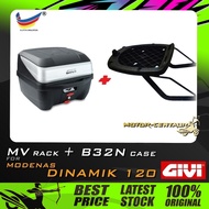 SET KOMBO KOTAK/BOX GIVI B32N TOP CASE + GIVI MODENAS DINAMIK 120 MV MONORACK