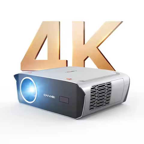 CAIWEI 2024 New Full HD Android WIFI Video Projector 4K Wireless Movie Home Play Theater Meeting Off