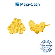 Citigems 999 Pure Gold Botanical Stud Earrings