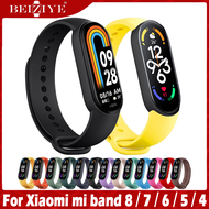 For Xiaomi Mi Band 8 strap For Xiaomi Mi Band 7 For Xiaomi Mi Band 6 สมาร์ทวอทช์สายรัดข้อมือ Bracelet Replacement สาย ซิลิโคน for xiaomi band 6 สาย MiBand 6 Wrist Color TPU Strap