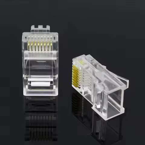 10/20/50/100pcs internet connector 4P 6P 8P Cable End Connectors Plugs telephone connector RJ9 4P4C 