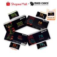 Combo of 4 Boxes of 100% Cacao MOOD CHOCO Dark Chocolate