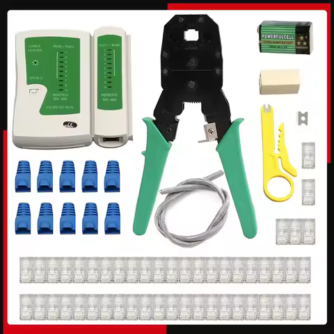 Network Cable Tester Tool LAN Wire Stripper RJ45 RJ11 Connector Computer Network Crimping Pliers Too