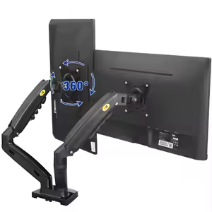 North Bayou NB F160 17"-27" Ergonomic Desktop LCD Dual Monitor Stand Mount Desktop LCD Dual Monitor 