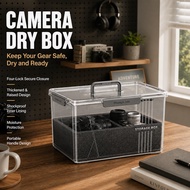 Camera dry box Camera storage box Camera moisture-proof box Thickened & raised design Transparent & 