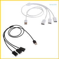 BTM 3 in 1 USB Splitter Cable USB Power Splitter 1 Male to 3 Female USB 2 0 Adapter 1 to 3 USB Split