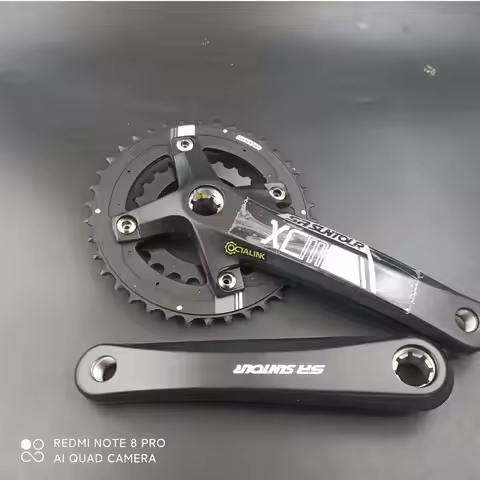 Suntour XCM Dual Double Chainring 38/24T 170mm Crank Arm Spline Set MTB Bike crankset SR