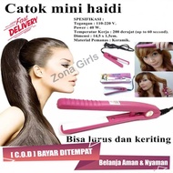 Catokan Mini Pelurus Rambut / Haidi Catok Mini / Catok Haidi / Catok Rambut / Pelurus Rambut Keriting / Haidi HD - 768 - Catokan Mini Pelurus Rambut / Haidi Catok Mini / Catok Haidi - Pink