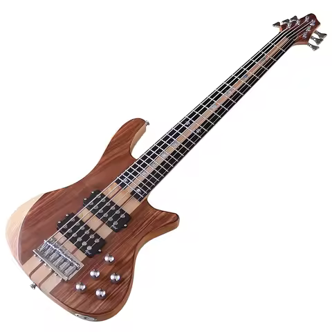 Neck Through 43 Inch 6 String 5 String Zebrawood Top Matte Active Electric Bass Guitar