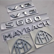 Embossed logo MAYBACH S 650 GLS 600 V12 high-quality chrome-plated body sticker