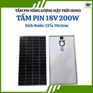 TẤM PIN NĂNG LƯỢNG MẶT TRỜI 200W 18V MONO 137*76*3CM - SOYER SOLAR - TẶNG JACK MC4