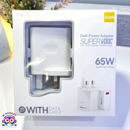 OPPO GaN Power Adapter Super Vooc 65W Flash Charger Realme Reno 4 5 6 7 8 3 2 Pro Find X2 4.8 ( 1 Set )
