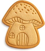 Mighty Gadget Fairy Mushroom House Cookie Cutter & Stamp - 4x3.6" Enchanted Design for Magical Bakin