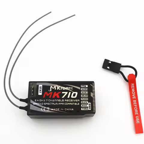 DSMX DSM2 Compatible MK710 7CH PPM Receiver for Spektrum DX6i/DX7/DX8,JR DSX7/DSX9-Drone & Airplane