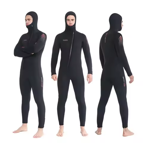 Flexible 7Mm Diving Suit Men's One-piece Thickened Cold-proof And Warm CR Super Elastic Free Diving 