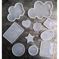 Large Round Heart-Shaped Rectangular Square Swing Table Mold Crystal Epoxy Pressing Mud Board Base Swing Table Silicone Mold