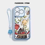 YBD Clear Phone Case For Realme C53 Realme Note 50 C51 C51S Narzo N53 Little Monsterr Camera Protect