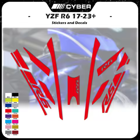 For Yamaha YZFR6 YZF-R6 R6M Full Car Sticker Set Motorcycle Fairing Shell Sticker Decal OEM Replacem