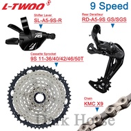 LTWOO A5 1X9S Groupset MTB Groupset Shift Lever GS/SGS Rear Derailleur  KMC X9 Chain 11-36/40/42/46/50T Cassette 10V Derailleur Assembly Bicycle Components and Accessories