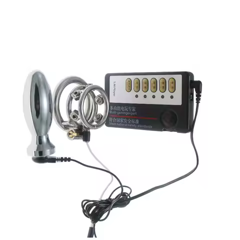 Chastity Device Toys Electric Shock Pulse Massager Anal Plug Electro Shock Vagina Anus Butt Plug Adu
