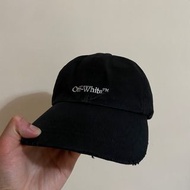 Off White 黑色 仿舊 老帽 棒球帽