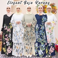 Baju Kebarung Modern Nikah/Tunang Kurung Baju Labuh kurung kedah sulam Floral Kurung Ironless Kurung