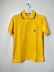 台灣鐵路管理局 制服 黃色短袖POLO衫 【尺寸】：L號 肩寬：44、胸寬：52、袖長：22、長(不含帽領)：70、單位公分 【新舊】：全新