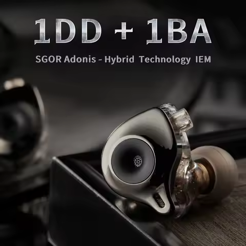 SGOR Adonis 1DD+1BA Hybrid Technology Earphones In Ear Monitor HIFI Super Bass Earbuds High sound qu
