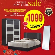 Rasa Sayang 4 Feet Sliding Door Wardrobe Bedroom Set /Queen Size Divan Bed Dressing Table Wardrobe