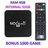 TVBOX Android MXQ RAM 4/32 Plus Bonus 1000 Games