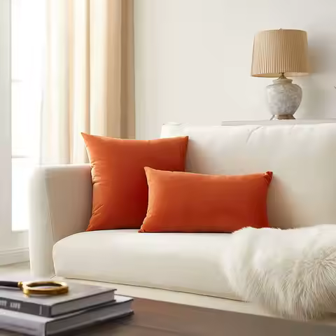 Orange 45x45cm Velvet Cushion Cover Nordic Home Decorative 30x50cm Throw Pillow Cover for Living Roo