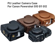 G12 Casing PU Leather Camera Bag Case for Canon Powershot G12 G11 G10 Cover WIth Strap