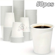 【50pcs】5oz/6oz/7.5oz Disposable Paper Cup Pure White Water Cup Party Cup High Quality Coffee Cup