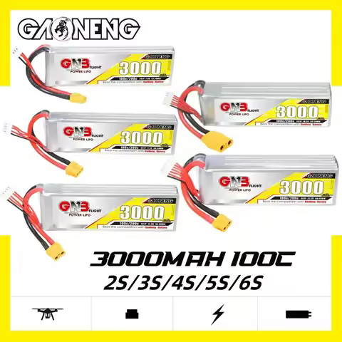 GAONENG GNB 3000mAh 3300mAh 100C 200C 3S 11.1V 4S 14.8V 6S 22.2V Lipo Battery With XT60 Connector Fo