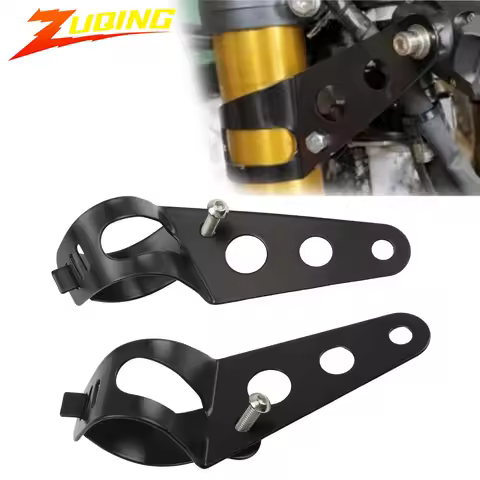 5.75in 7in Motorcycle Adjustable Headlight Mounting Bracket Front Fork Ear Headlamp Holder Clamp Uni