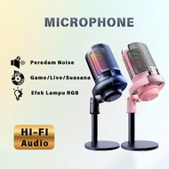 USB Condenser Microphone RGB Light Studio Condenser Microphone