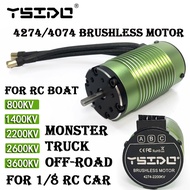 YSIDO 4274 800KV 1400KV 2200KV 3600KV Brushless Motor for RC ARRMA TRAXXAS EDF Boat 1/8 1/7 Car Mons