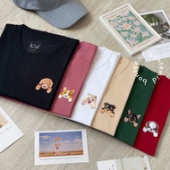 DOGGO VOL. 2 EDITION - Premium Cute Dog Motif Patch Embroidered Top T-Shirt - Short Sleeve Men Women