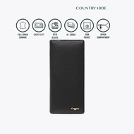 COUNTRY HIDE METRO Full Grain Cowhide RFID Blocking Unisex Bi-Fold Long Wallet CH10-HW20105