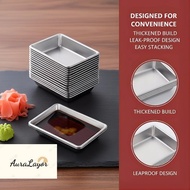[AuraLayor] 100Pcs Disposable Sauce Dish Practical Sushi Seasoning Tray Mustard Bowl Dipping Plates 