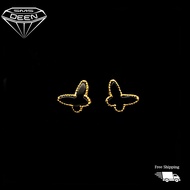 SMS DEEN VC Butterfly Earrings, ±2.9GM - Gold 916 Emas - Subang VC Rama-rama (Info: ±1.3x1.0CM - 2.9