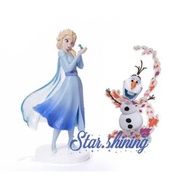 日版Sega冰雪奇緣Frozen Figure 冰雪女王Elsa × Olaf手辦擺設 魔雪奇緣愛莎雪人小白公仔模型 迪士尼動畫手辦 玩偶娃娃擺設 Disney cosplay accessories