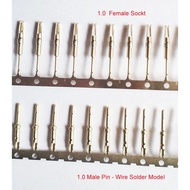 DB1.0mm Male Pin for DB Terminal Connector Gold plated for Nixie Clock Tubes IN12 IN18 QS27-1 SZ4-1 