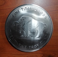 25 oz Troy Ounces American Buffalo .999 Pure Titanium Bullion Round Ti Element 25oz (Defect found)