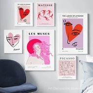 JS46 Scandinavian Minimalist Wall Art Picasso Matisse Venus Pink Abstract HD Canvas Poster Print Hom