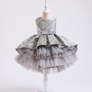 MQATZ Girls Evening Party Dress Ball Gown Kids Dresses Elegant Children Clothing Lace Wedding Prince